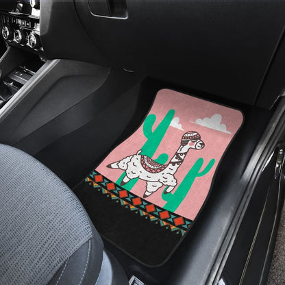 Funny Alpaca Cactus Pattern Lovely Car Floor Mats