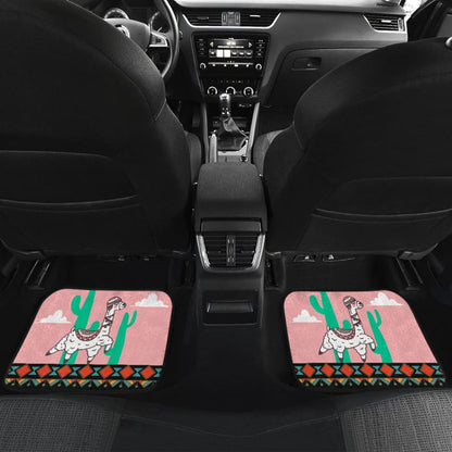 Funny Alpaca Cactus Pattern Lovely Car Floor Mats