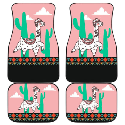 Funny Alpaca Cactus Pattern Lovely Car Floor Mats