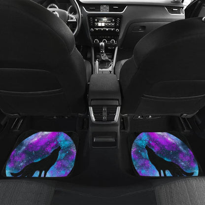 Wolf Howling At Full Moon Car Floor Mats