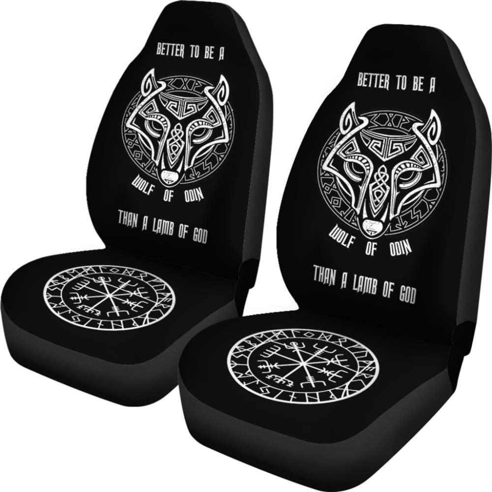 Wolf of Odin Fenrir Vegvisir Symbol Car Seat Covers