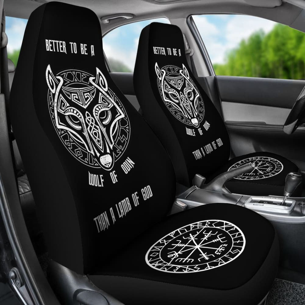 Wolf of Odin Fenrir Vegvisir Symbol Car Seat Covers