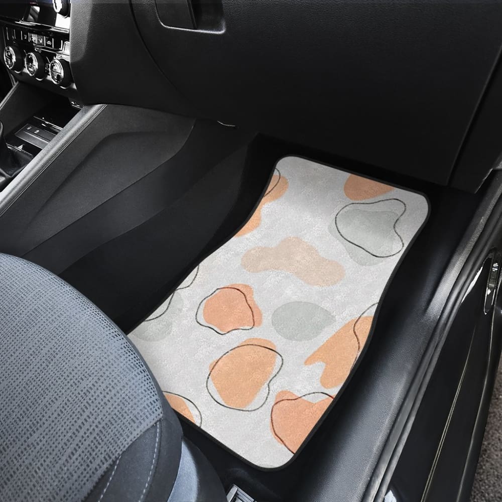 Colorful Cowhide Print Art Car Floor Mats
