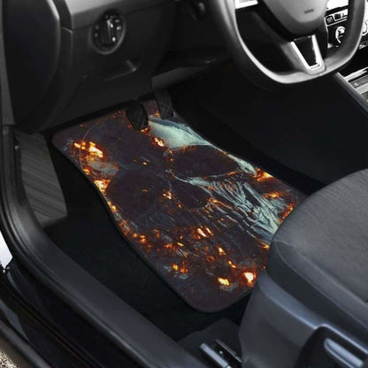 Set Of Pcs Flaming Skull Car Mats
