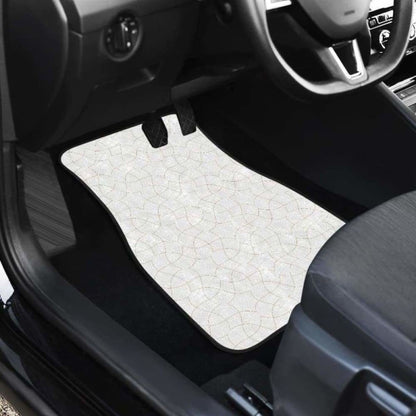 Arabic White Pattern Front And Back Car Mats
