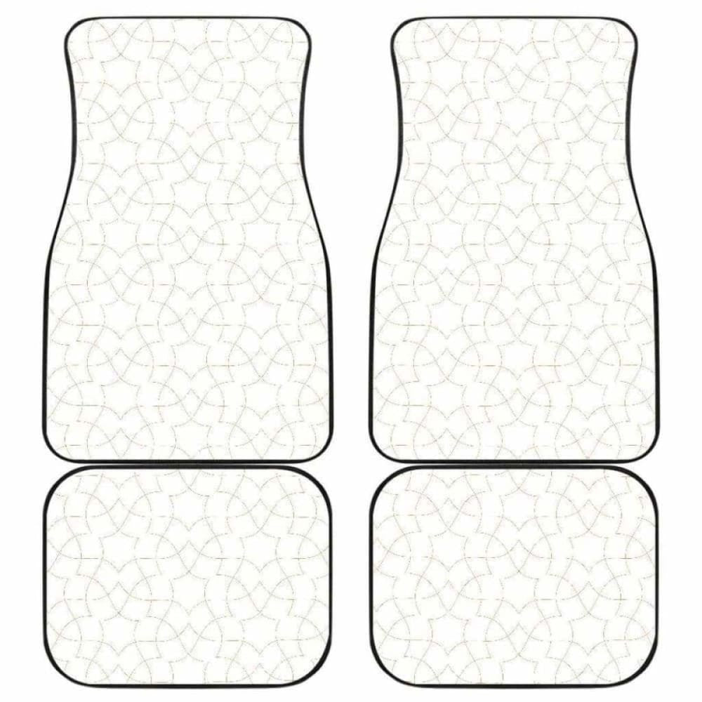 Arabic White Pattern Front And Back Car Mats