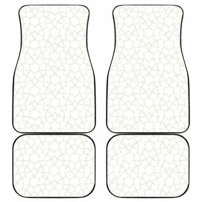 Arabic White Pattern Front And Back Car Mats