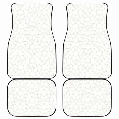 Arabic White Pattern Front And Back Car Mats