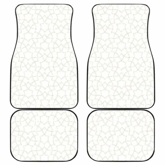 Arabic White Pattern Front And Back Car Mats