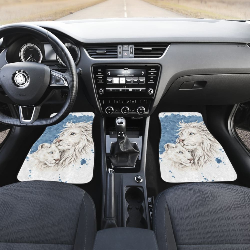 Sun And Moon Lion Car Floor Mats Meaningful Gifts Idea Custom Car Accessories