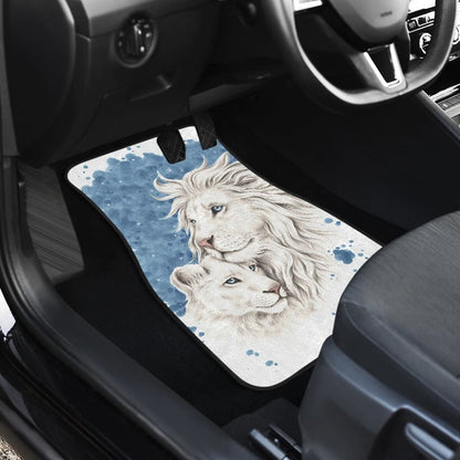 Sun And Moon Lion Car Floor Mats Meaningful Gifts Idea Custom Car Accessories
