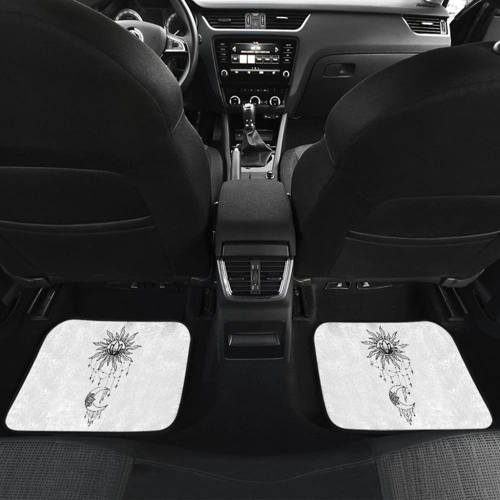 Sun And Moon Lion Car Floor Mats Meaningful Gifts Idea Custom Car Accessories