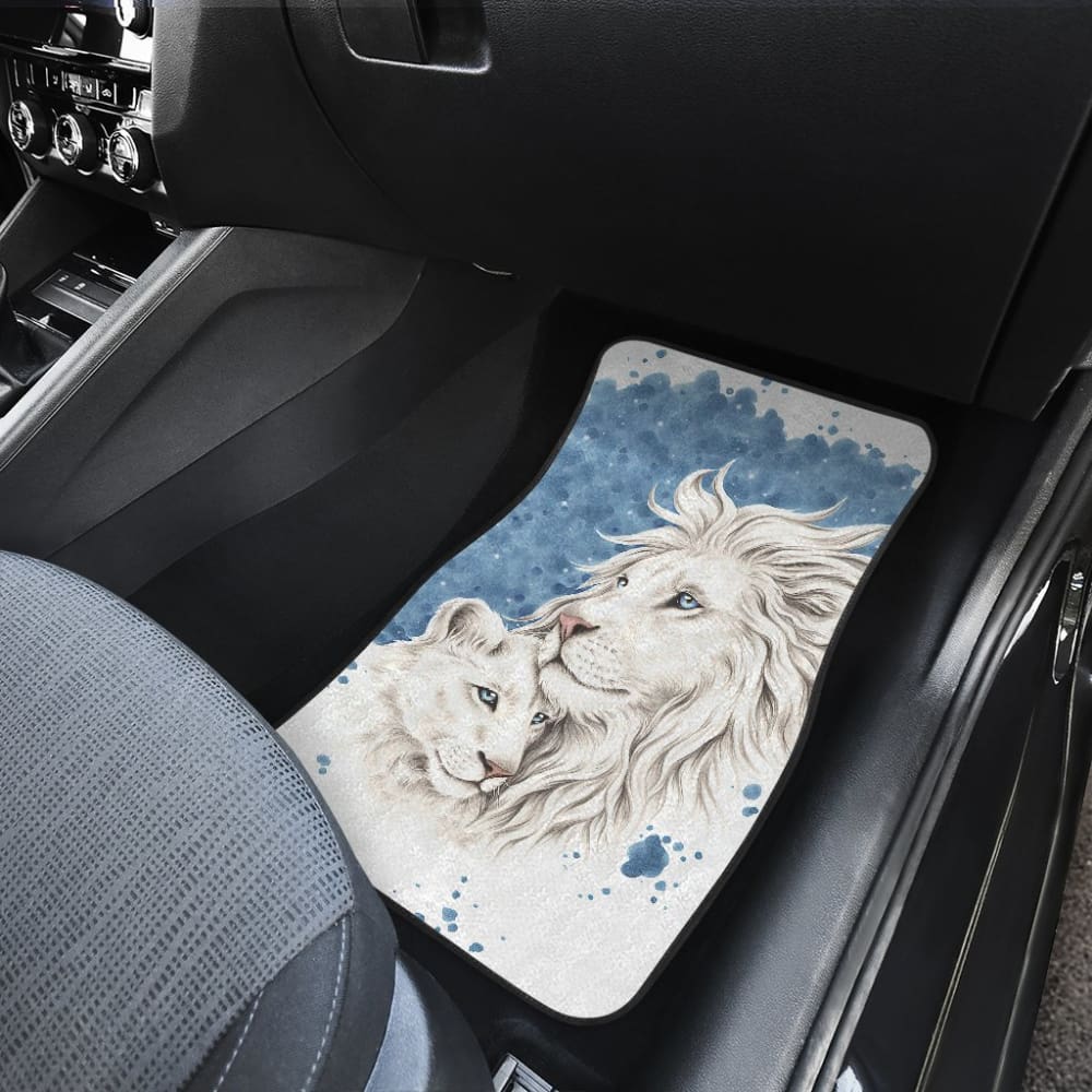 Sun And Moon Lion Car Floor Mats Meaningful Gifts Idea Custom Car Accessories