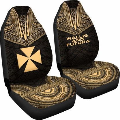 Wallis And Futuna Polynesian Chief Car Seat Cover Gold Version
