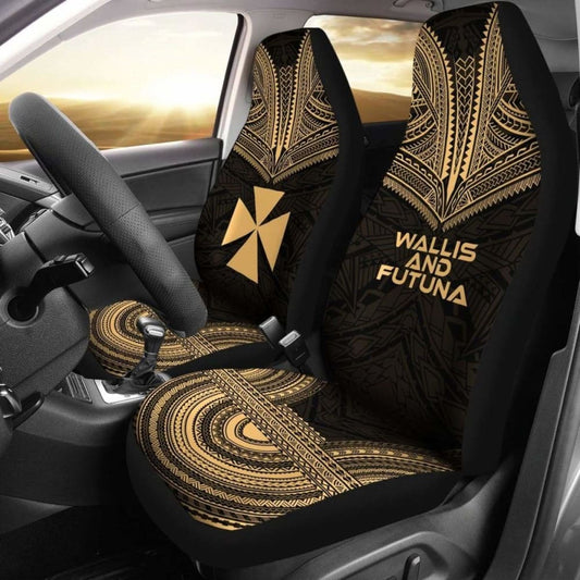Wallis And Futuna Polynesian Chief Car Seat Cover Gold Version