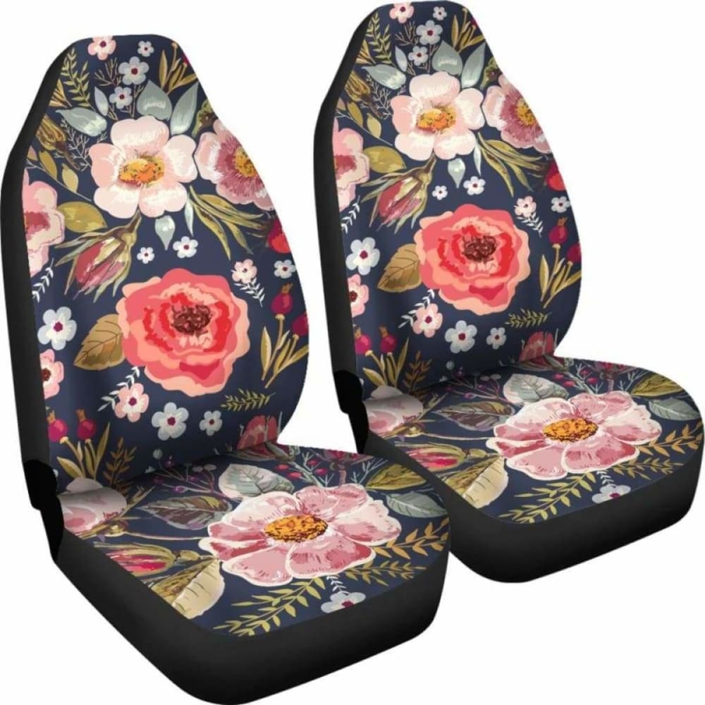 Floral Car Seat Covers Vintage Flowers