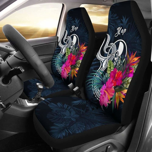 Yap Micronesia Car Seat Covers Tropical Flower
