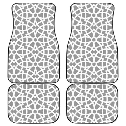 Arabic Gray Pattern Front And Back Car Mats