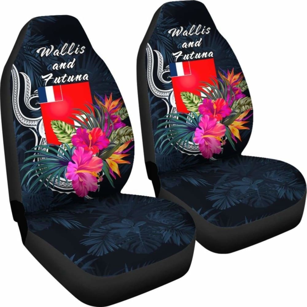 Wallis And Futuna Polynesian Car Seat Covers - Tropical Flower -