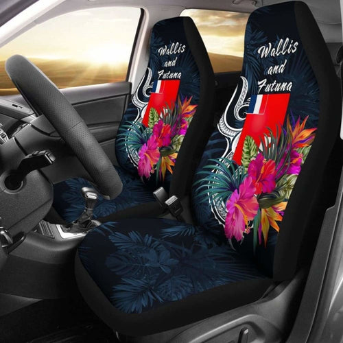Wallis And Futuna Polynesian Car Seat Covers - Tropical Flower -