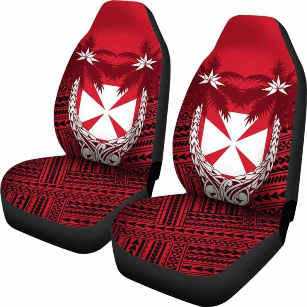 Wallis And Futuna Car Seat Covers - Wallis And Futuna Coat Of Arms Coconut Tree -