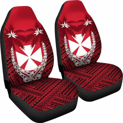 Wallis And Futuna Car Seat Covers - Wallis And Futuna Coat Of Arms Coconut Tree -