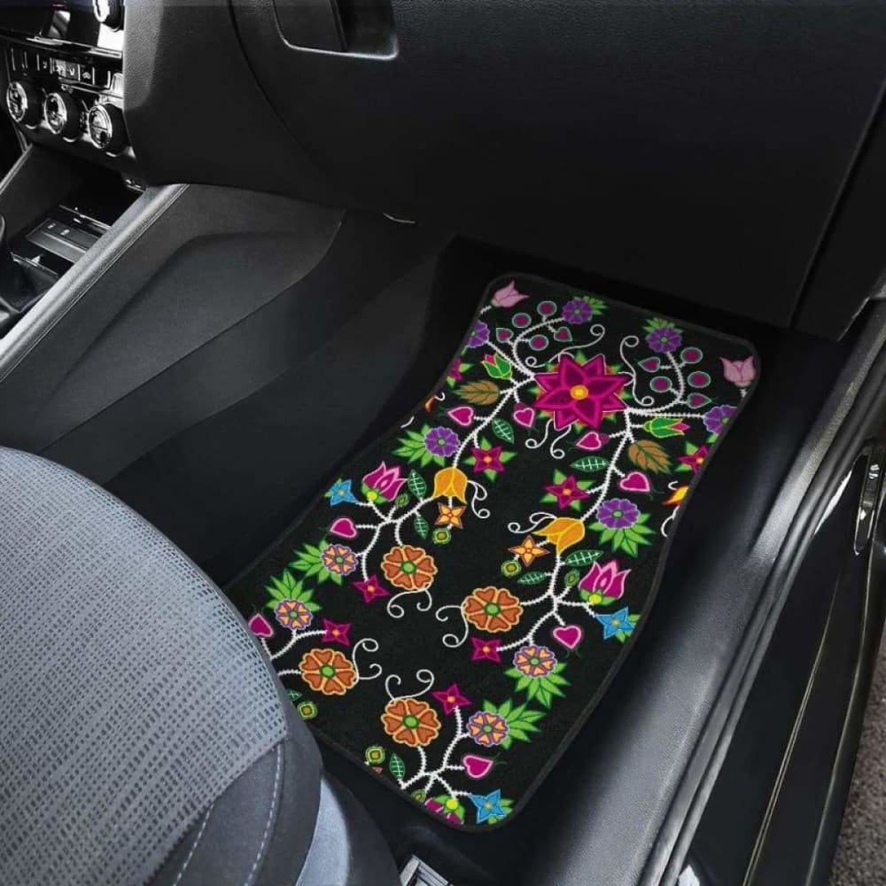 Floral Beadwork  Car Floor Mats