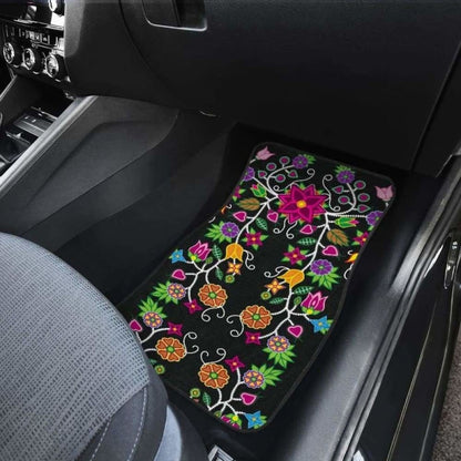 Floral Beadwork  Car Floor Mats