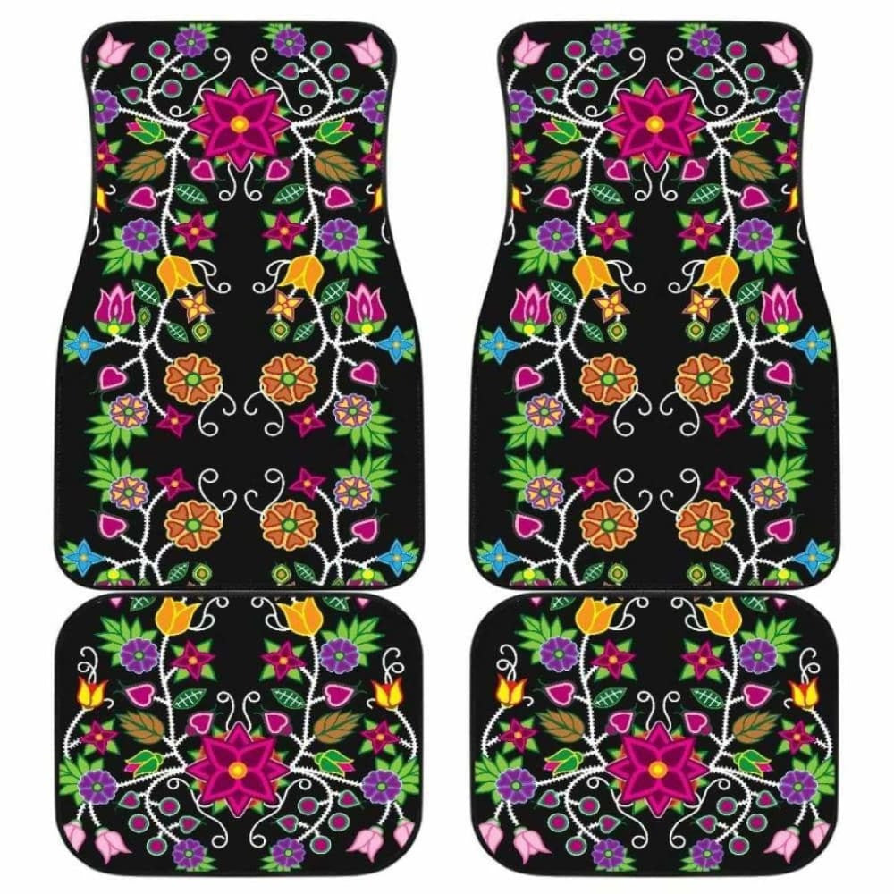 Floral Beadwork  Car Floor Mats