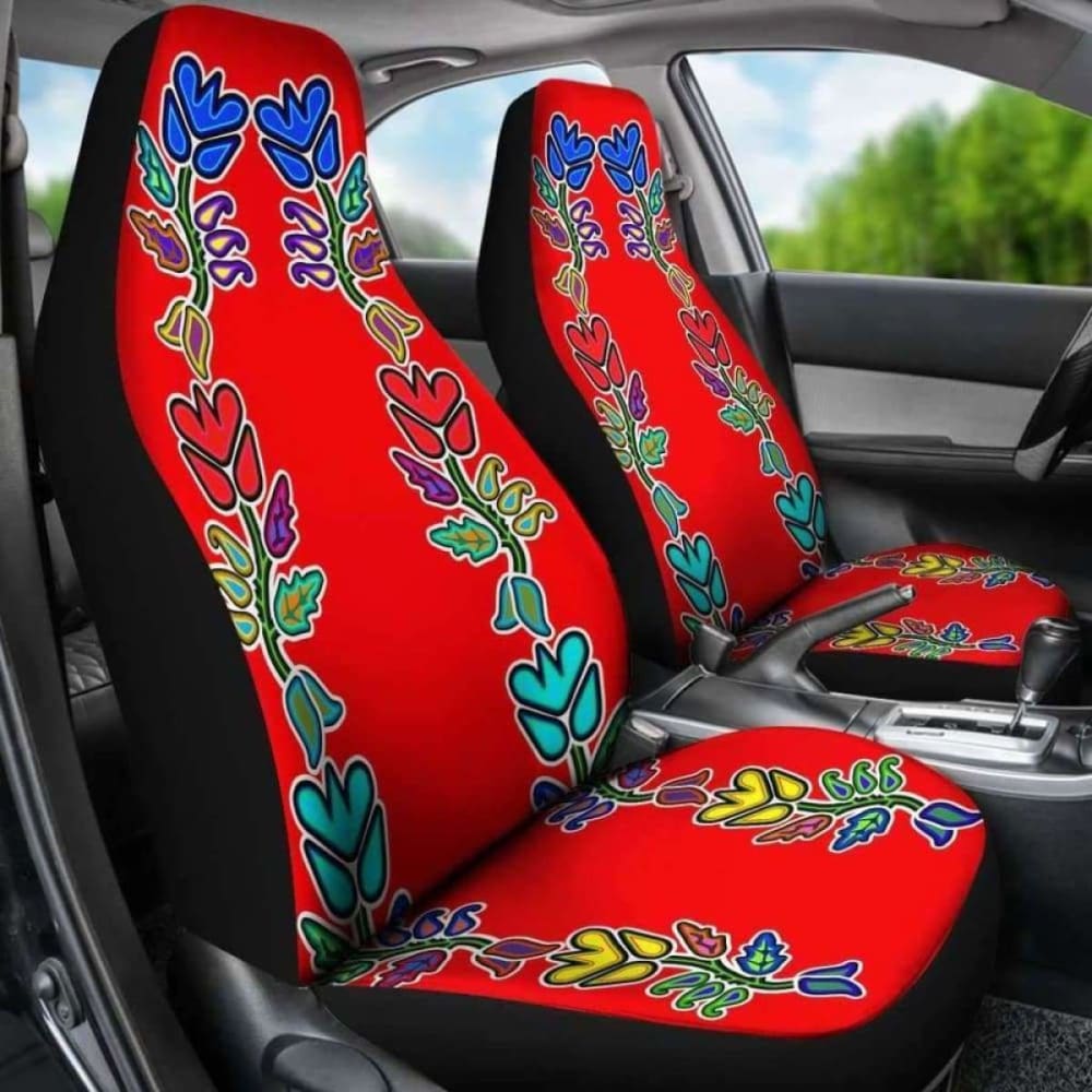 Generations Floral Red Car Seat Covers