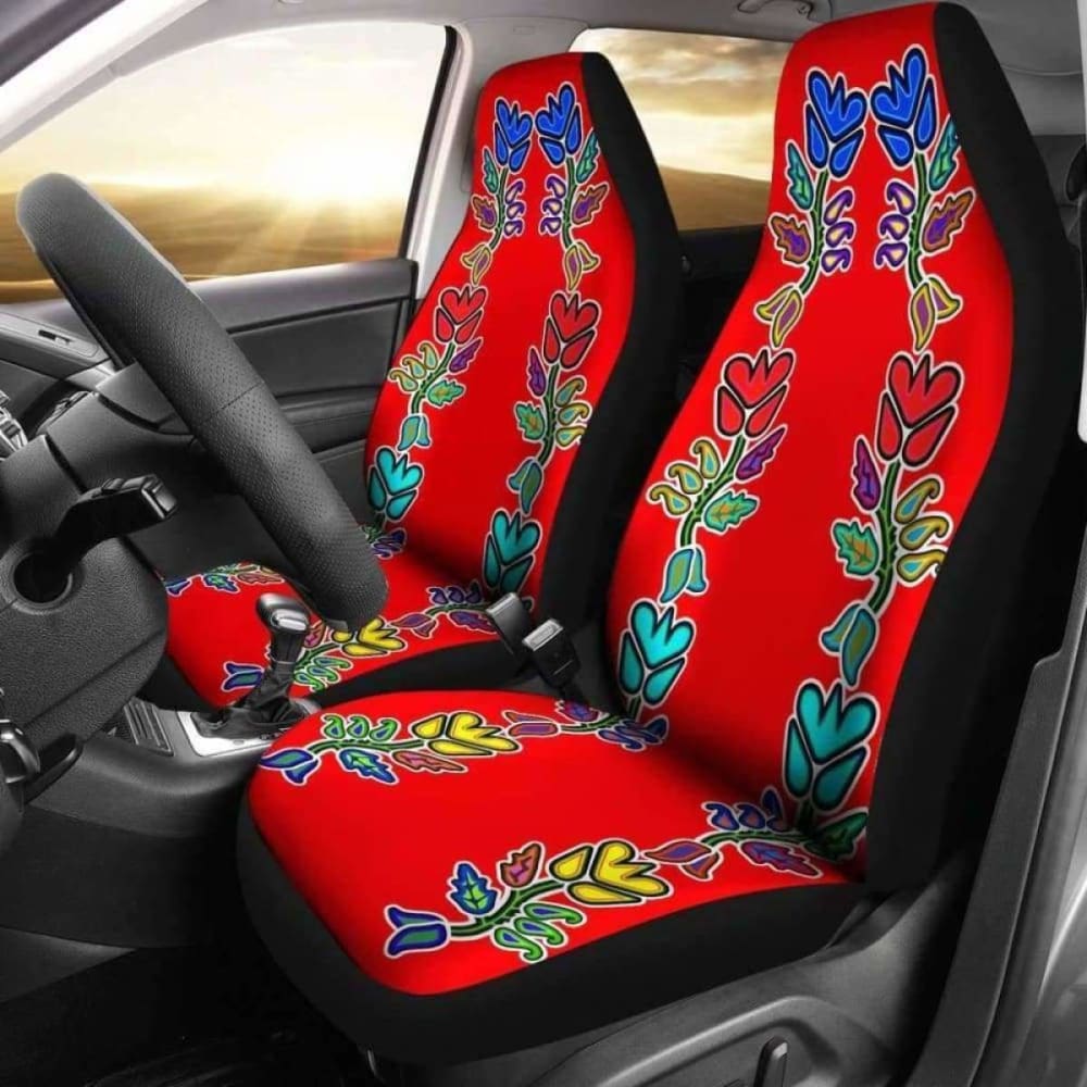 Generations Floral Red Car Seat Covers