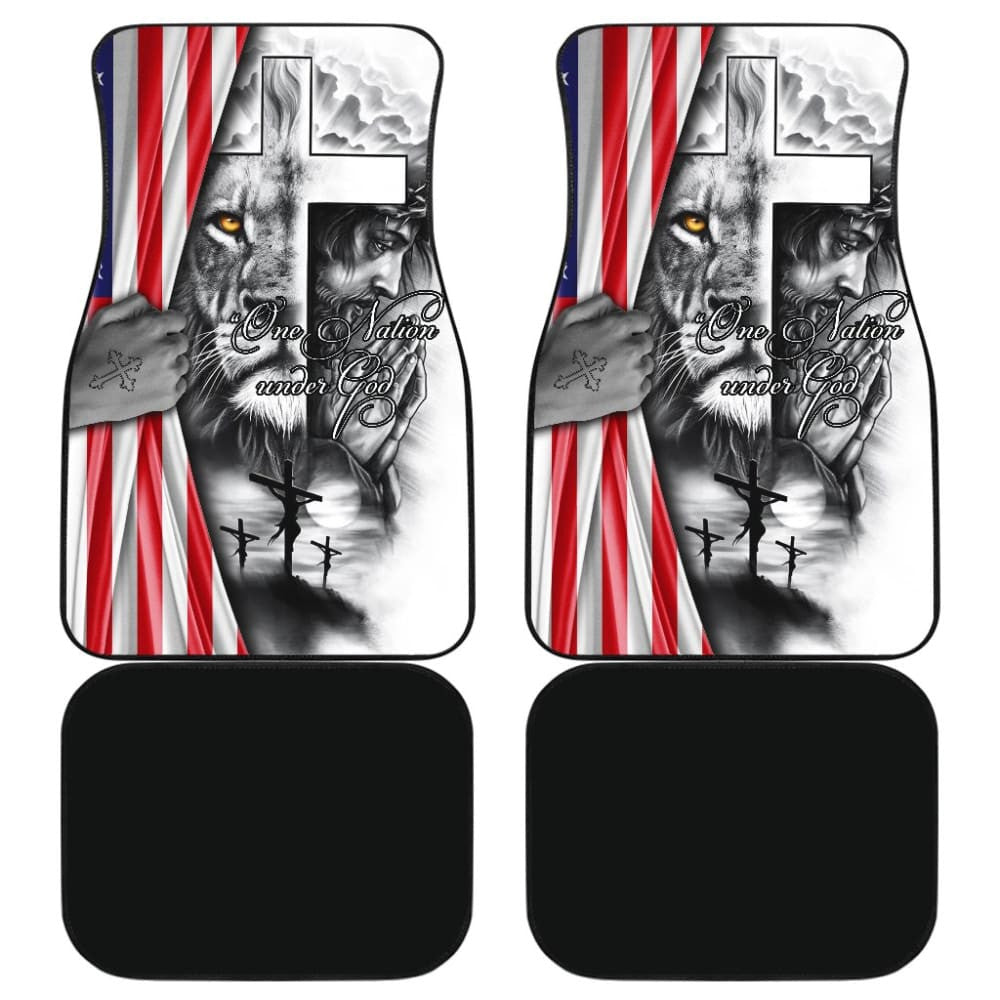 One Nation Under God American Flag Day Independence Car Floor Mats