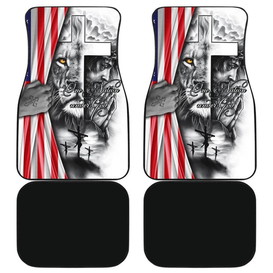 One Nation Under God American Flag Day Independence Car Floor Mats