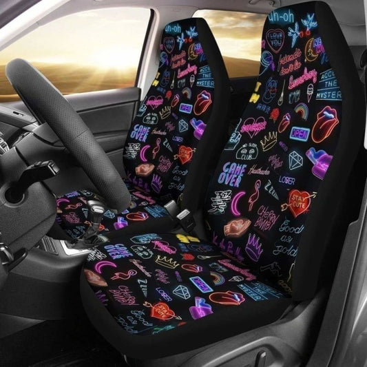 Pattern Neon Advertise Car Seat Covers