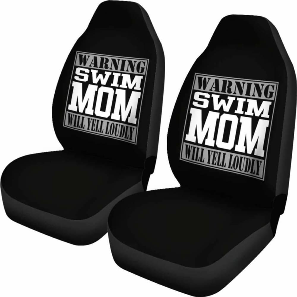 Warning Swim Mom will Yell Loudly Car Seat Covers