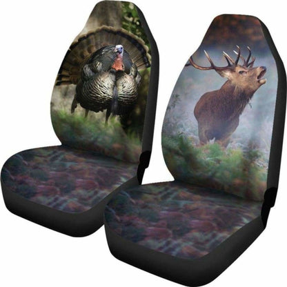 Turkey And Deer Car Seat Cover
