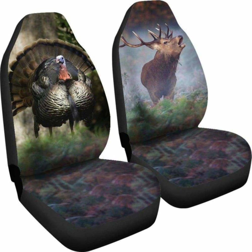 Turkey And Deer Car Seat Cover
