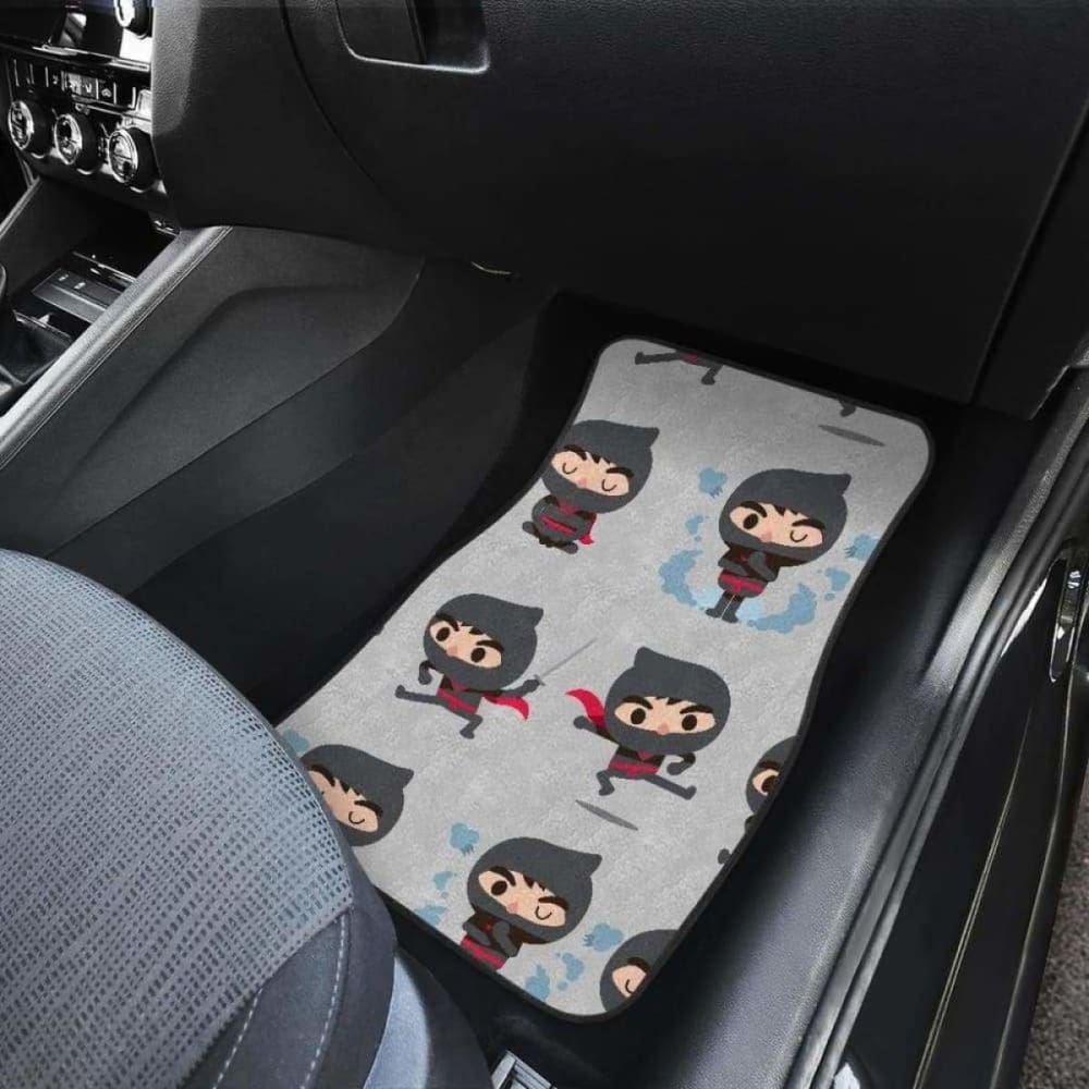 Cute Ninja Pattern Front And Back Car Mats