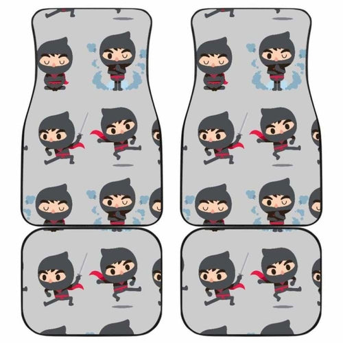 Cute Ninja Pattern Front And Back Car Mats