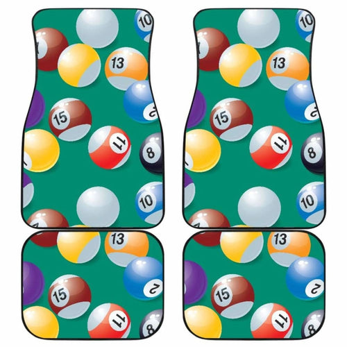 Billiard Ball Pattern Print Design  Front And Back Car Mats