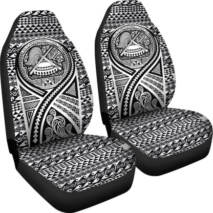 American Samoa Car Seat Cover - American Samoa Seal Polynesian Tattoo Black -