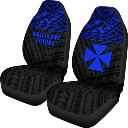 Wallis And Futuna Polynesian Car Seat Covers Blue -