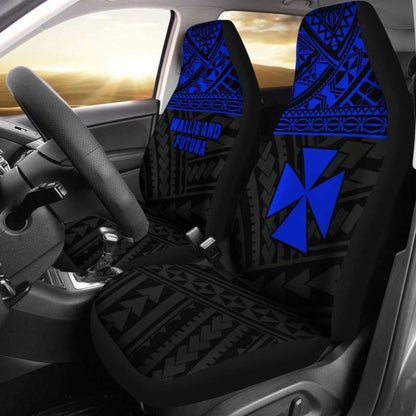 Wallis And Futuna Polynesian Car Seat Covers Blue -