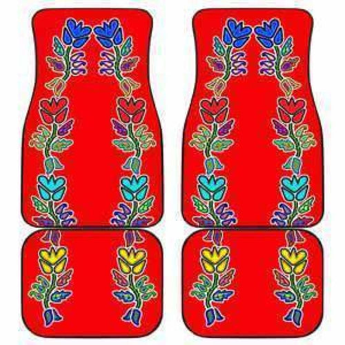 Generations Floral Red Set Of Car Floor Mats