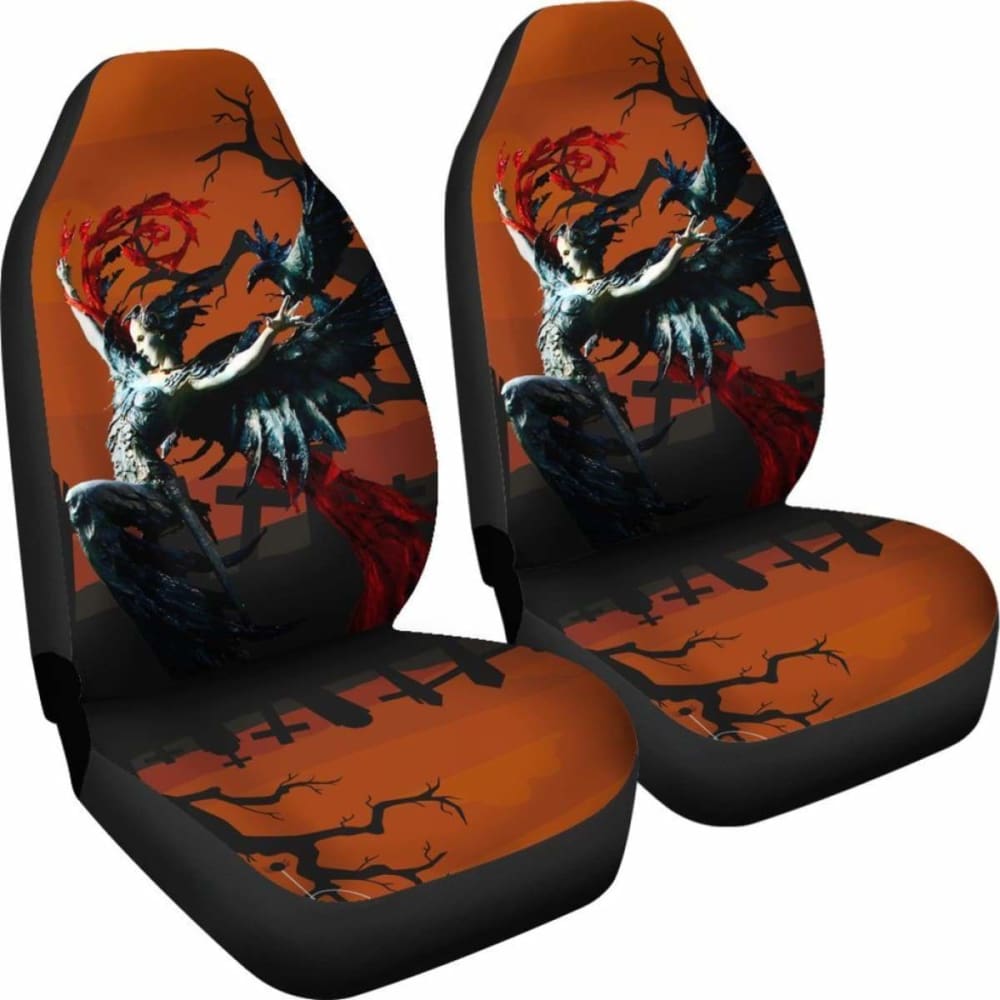 Celtic MorriGan Car Seat Covers (Halloween Edition) - MorriGan Goddess -