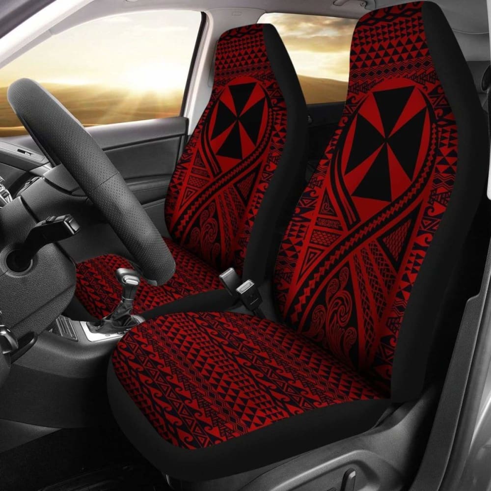 Wallis And Futuna Car Seat Cover Lift Up Red