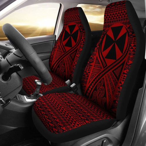 Wallis And Futuna Car Seat Cover Lift Up Red
