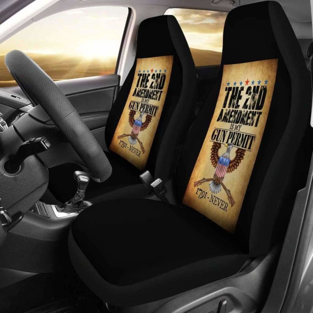 Thend Amendment Is My Gun Permit Car Seat Covers