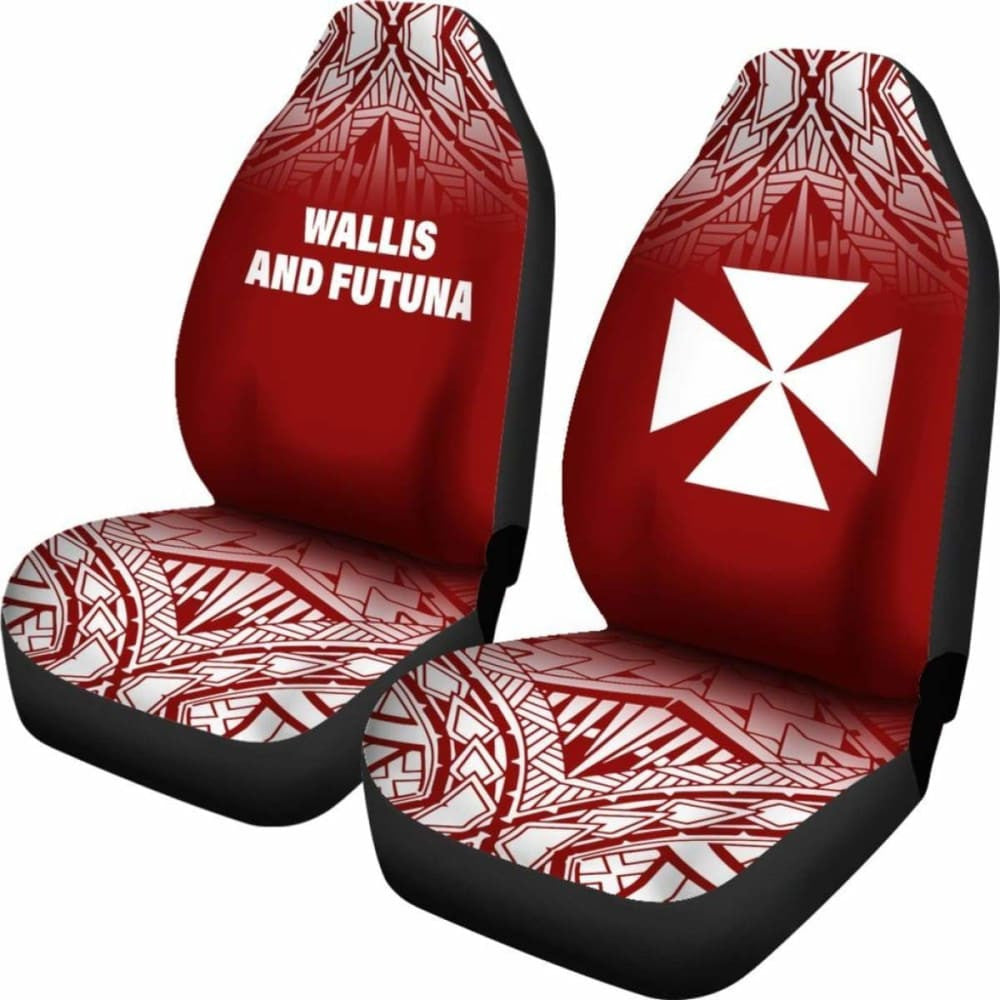 Wallis And Futuna Polynesian Car Seat Covers - Red Fog -