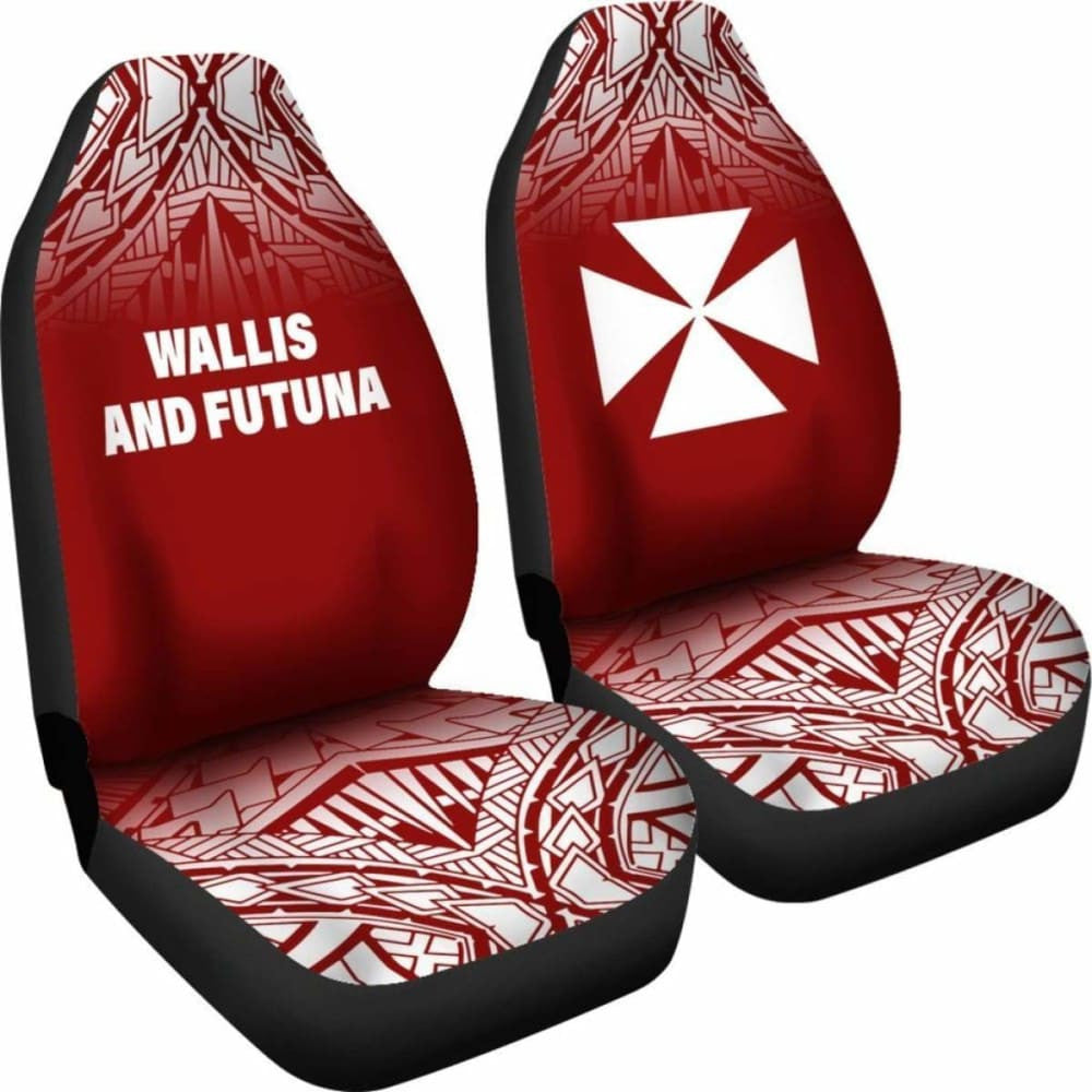 Wallis And Futuna Polynesian Car Seat Covers - Red Fog -